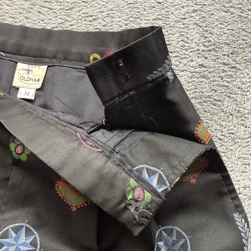 Todd Oldham 1993 Silk Jacquard Cigarette Pants - Picture 9 of 13